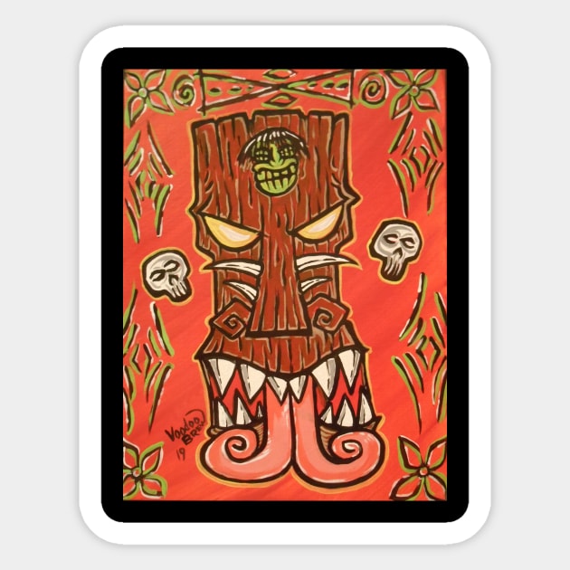 Evil Tiki Sticker by Voodoobrew